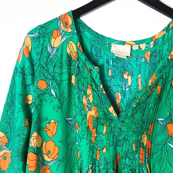 Anthropologie Tops - Anthropologie Vanessa Virginia Poppy  Blouse Floral US 12